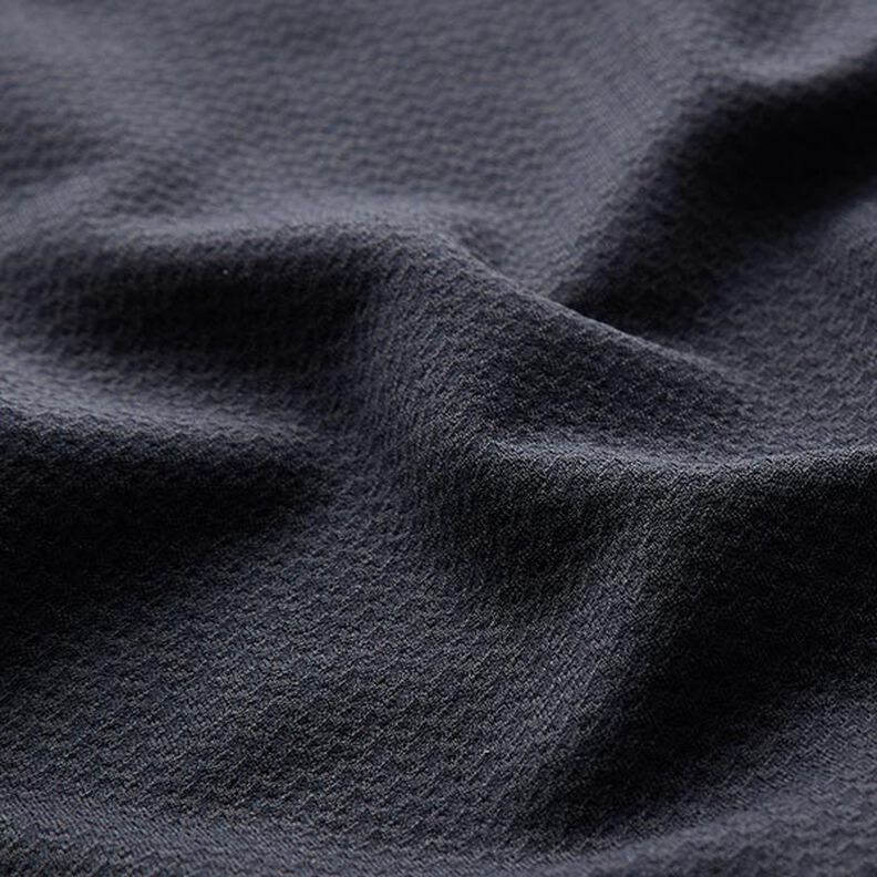 Little Boxes Textured Stretch Fabric – blue-black, image number 2