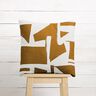 Decor Fabric Half Panama abstract shapes – mustard/natural,  thumbnail number 6