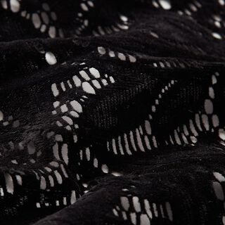 Leafy Tendrils Lace Velours – black, 