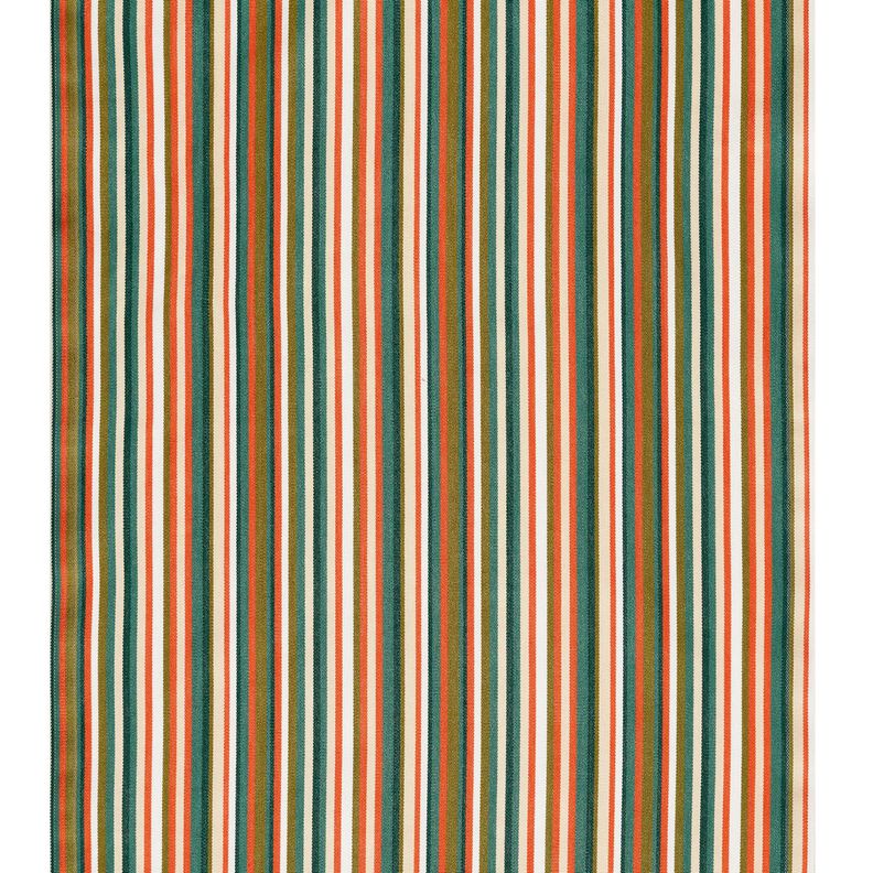 Outdoor Deckchair fabric Longitudinal stripes 44 cm – dark green/orange,  image number 1