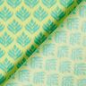 Coated Cotton Abstract Fans – lemon yellow/aqua blue,  thumbnail number 4