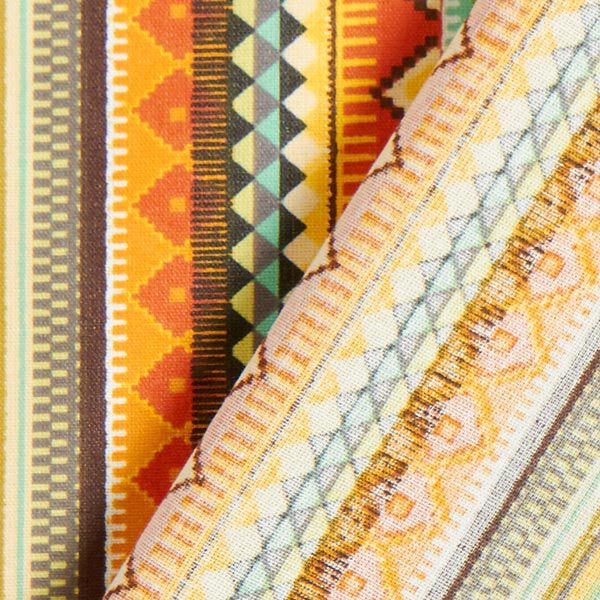 Coated Cotton ethnic stripes – terracotta,  image number 5