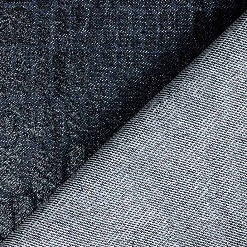 Viscose denim reptile look – blue-black, image number 4