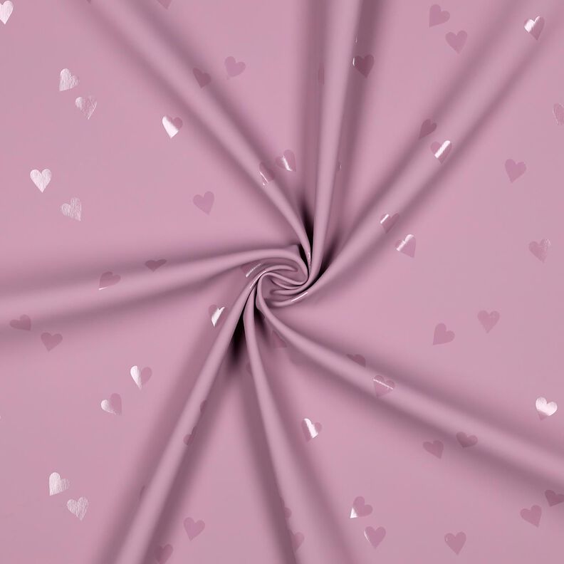 Raincoat Fabric little hearts | Poppy Fabrics – light dusky pink, image number 3