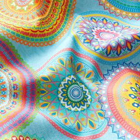 Outdoor Fabric Canvas Mandalas – turquoise, 