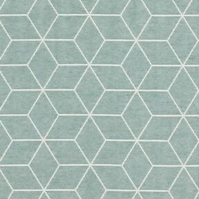 Decor Fabric Jacquard modern cubes – reed/ivory, 