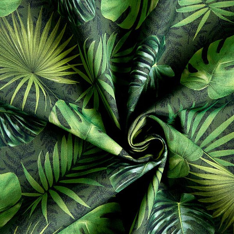 Outdoor Fabric Canvas Palm Leaves – olive,  image number 3