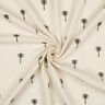 Double Gauze/Muslin embroidered palm trees  | Poppy Fabrics – offwhite/dark olive,  thumbnail number 3