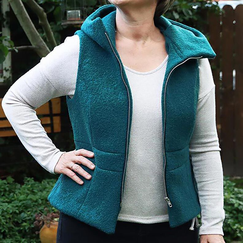 Fulled woollen loden – petrol, image number 9
