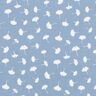 Ginkgo leaves bamboo fabric – blue grey,  thumbnail number 1
