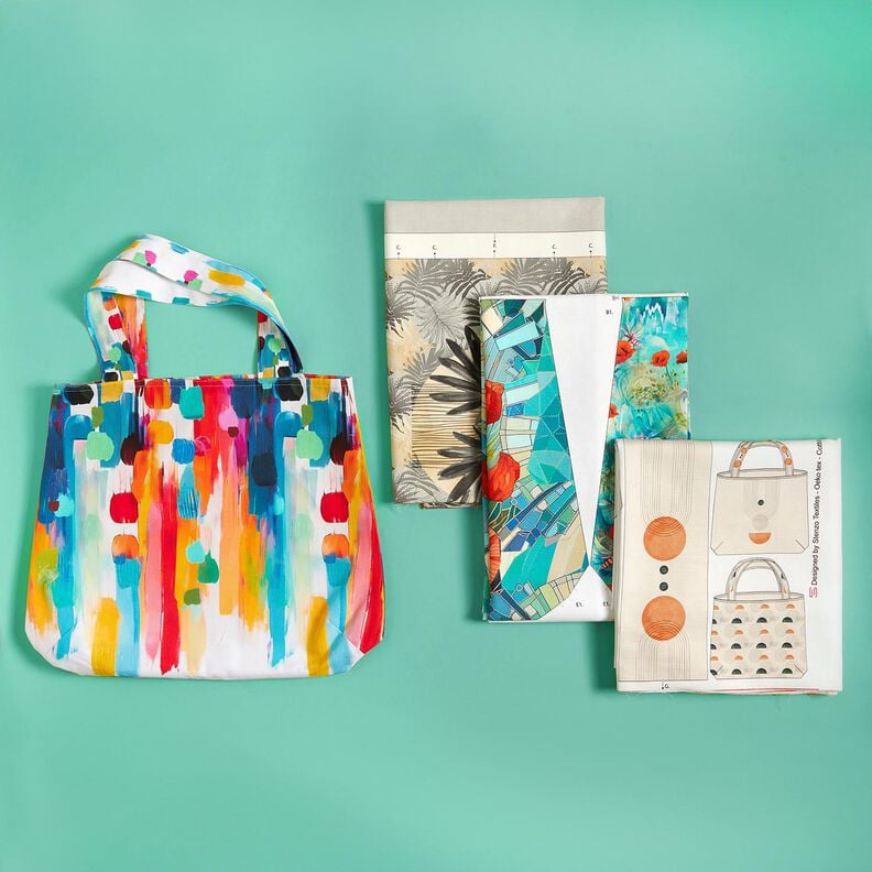 Bags Panel Canvas colourful brush dots – white,  image number 9