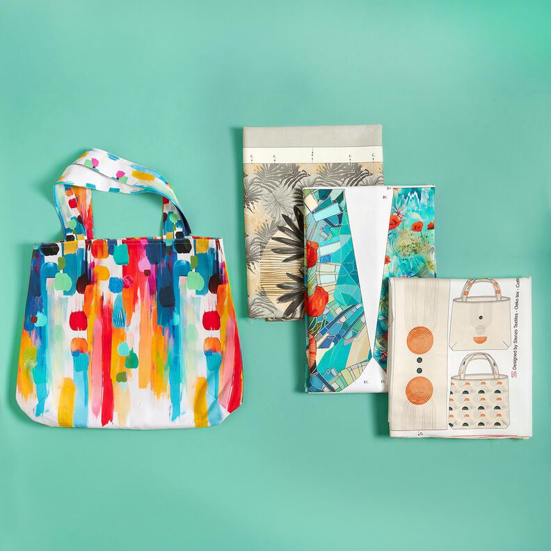 Bags Panel Canvas colourful brush dots – white, image number 9
