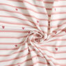 Cotton Jersey stripes and hearts – offwhite/dusky pink,  thumbnail number 3