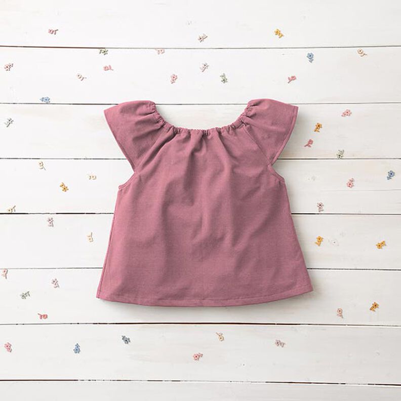 Medium Cotton Jersey Plain – dark dusky pink,  image number 7