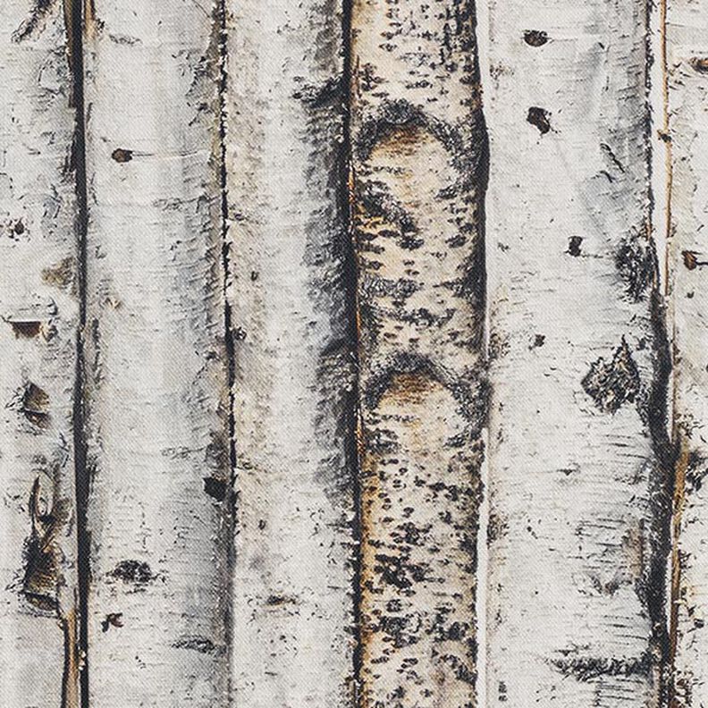 Decor Fabric Half Panama birch trunks – light grey,  image number 6