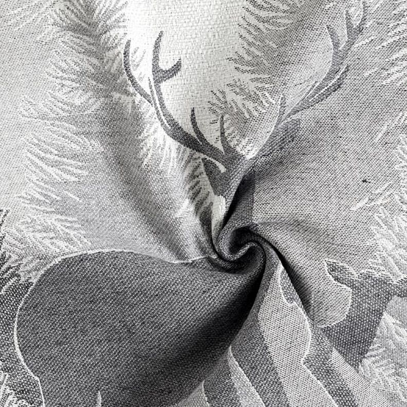 Panel Tapestry Fabric Stags – grey,  image number 3