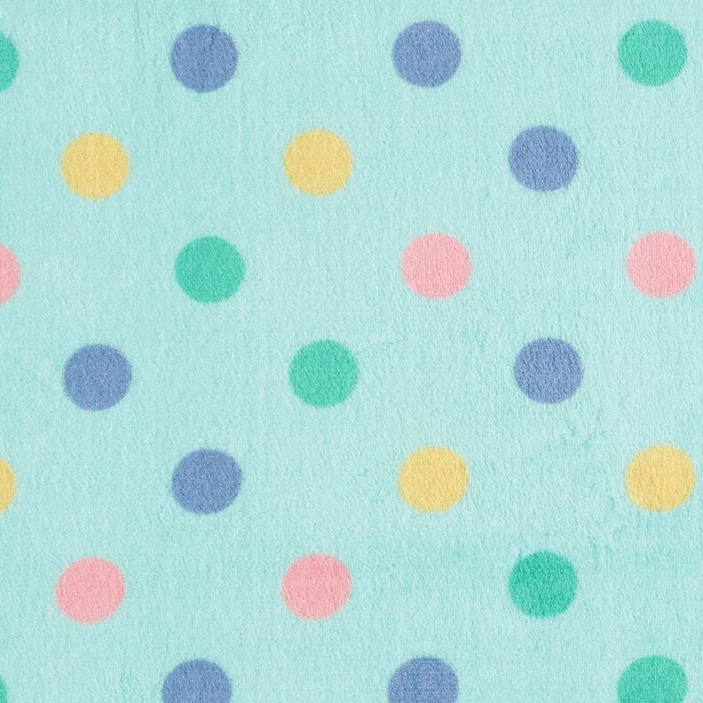 Cosy Fleece colourful dots – mint, image number 1