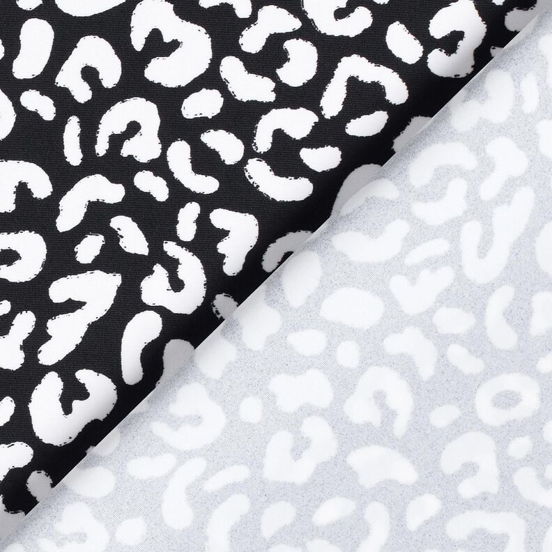 Swimsuit Fabric abstract leopard spots – blue-black/white,  image number 4