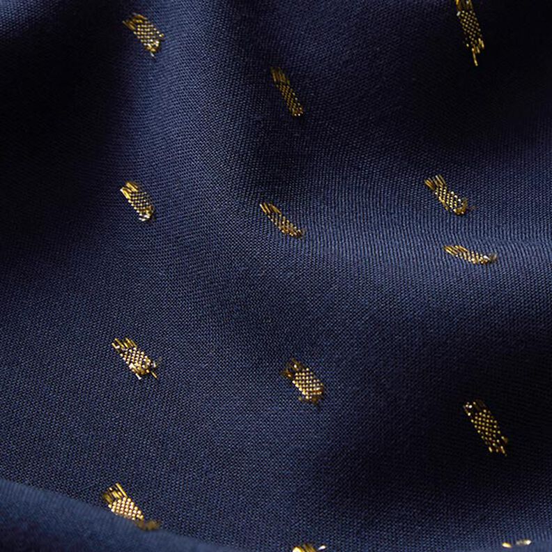 Glitter Droplets Viscose – navy blue,  image number 3
