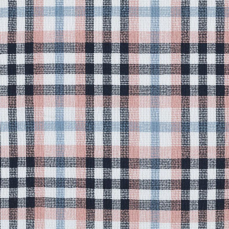 Coat Fabric Cotton Blend small check – dusky pink/white,  image number 1