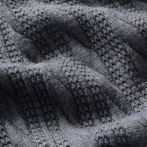 Knit Cloqué Cable-knit print – midnight blue, 