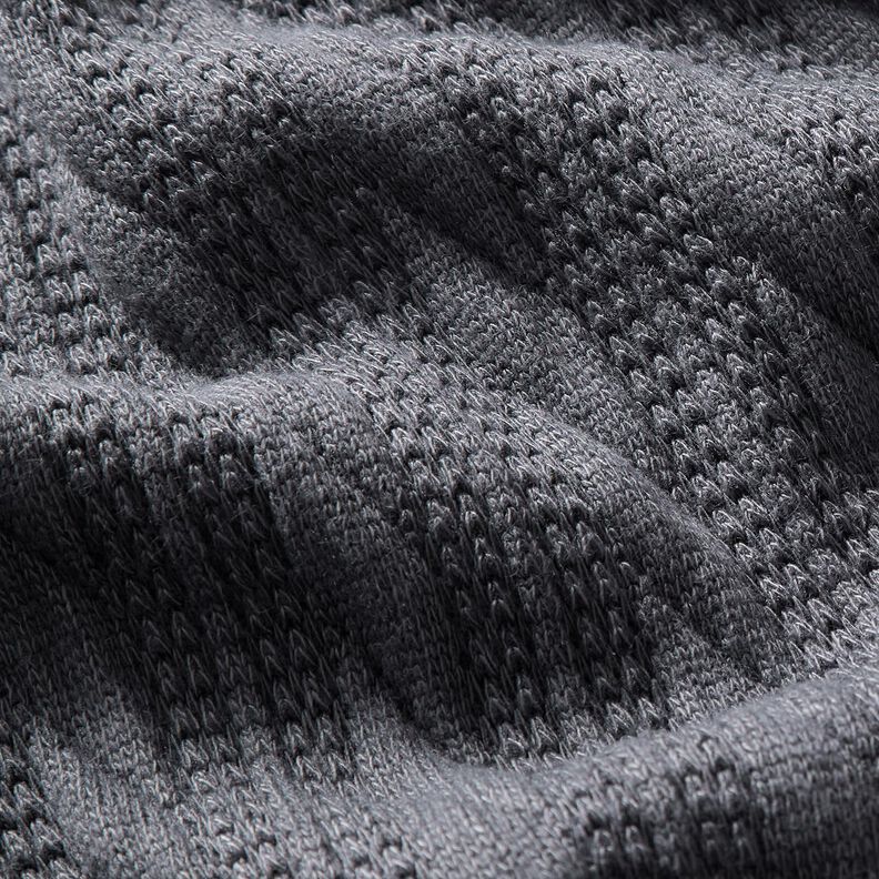 Knit Cloqué Cable-knit print – midnight blue, image number 2