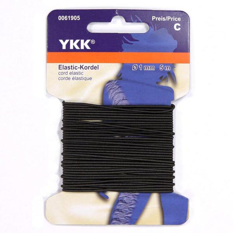 Elastic Cord 580 [5m] – black | YKK,  image number 1