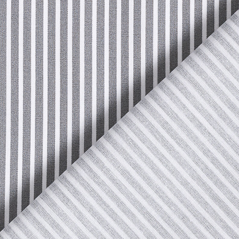 Cotton Poplin Stripes – grey/white,  image number 4