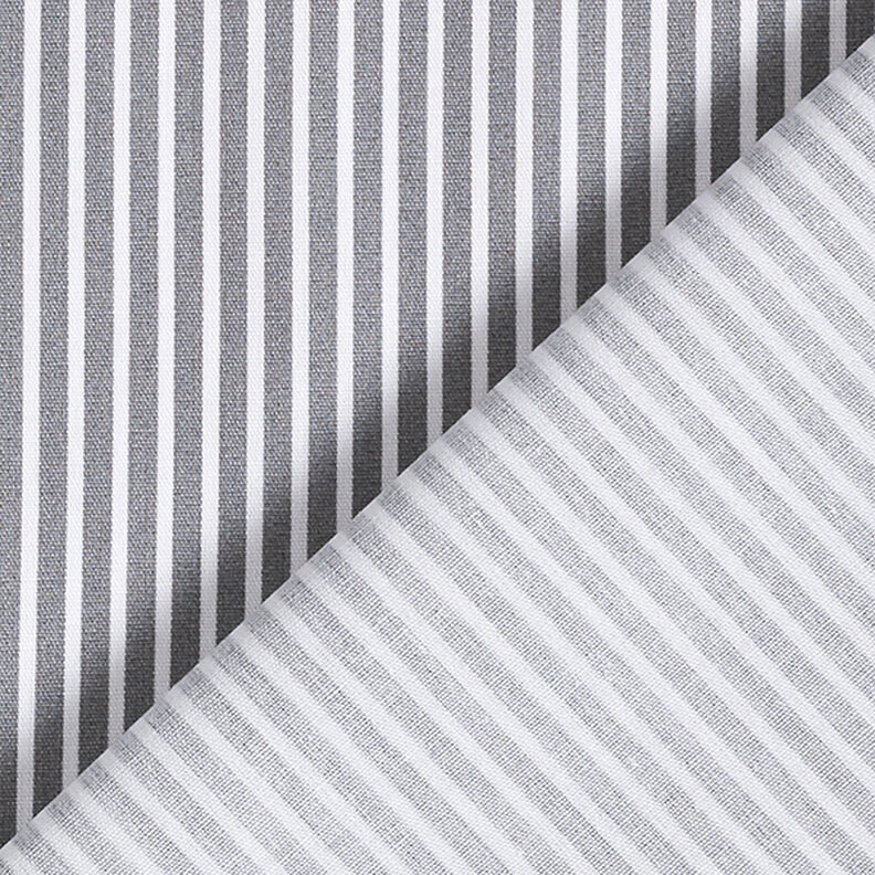 Cotton Poplin Stripes – grey/white, image number 4