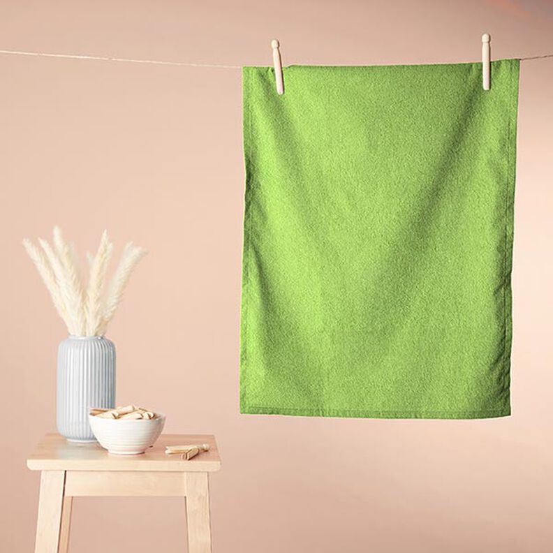 Towelling Fabric – apple green,  image number 7