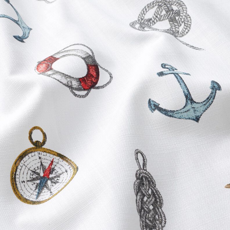 Decor Fabric Panama Nautical – white,  image number 2