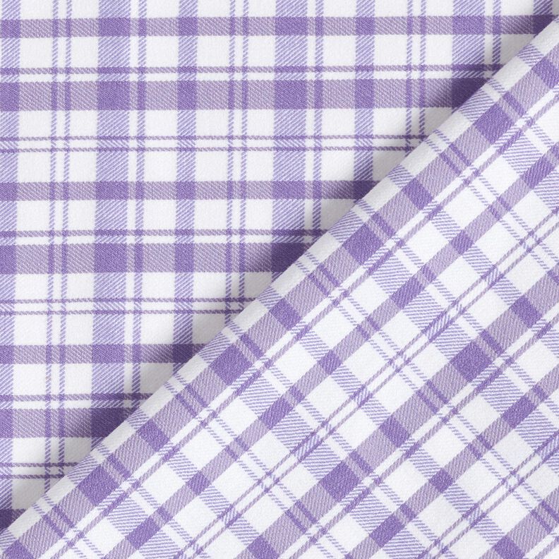 Cotton Stretch Check – white/lavender,  image number 5