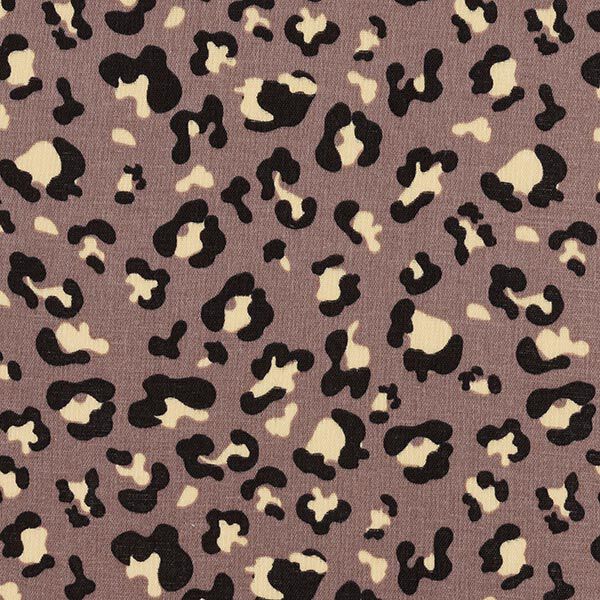 Double Gauze/Muslin Leopard print – dark brown,  image number 1
