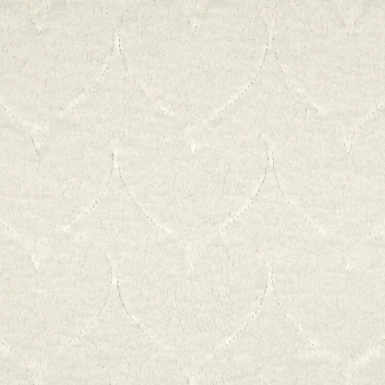 Faux Fur Heart Pattern | Poppy Fabrics – offwhite, image number 1