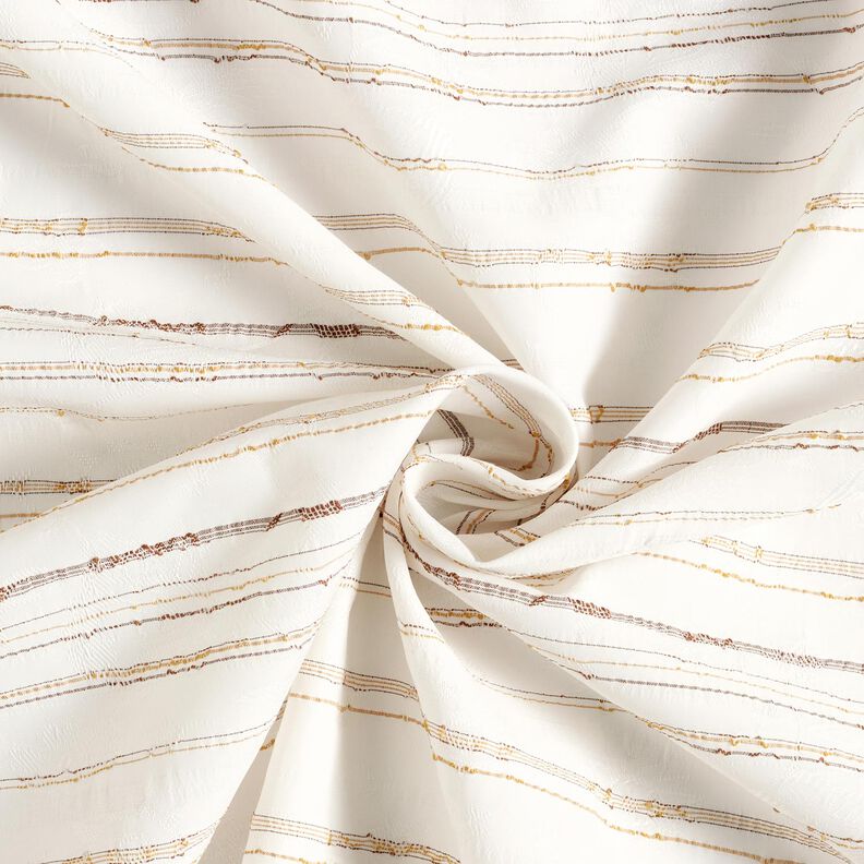 Irregular stripes blouse fabric – white,  image number 3