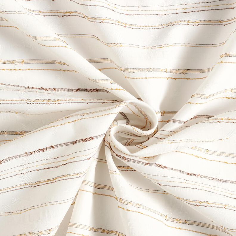 Irregular stripes blouse fabric – white, image number 3