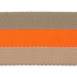 Neon Bag Strap Webbing [ 40 mm ] – neon orange/beige, 