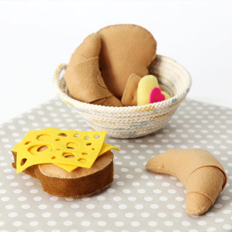 Felt 90 cm / 1 mm thick – dark beige,  image number 4