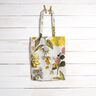 Decorative Panama fabric floral print – misty grey,  thumbnail number 6