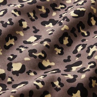 Double Gauze/Muslin Leopard print – dark brown, 