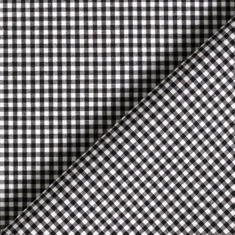Shirt fabric small check – black/white, image number 4