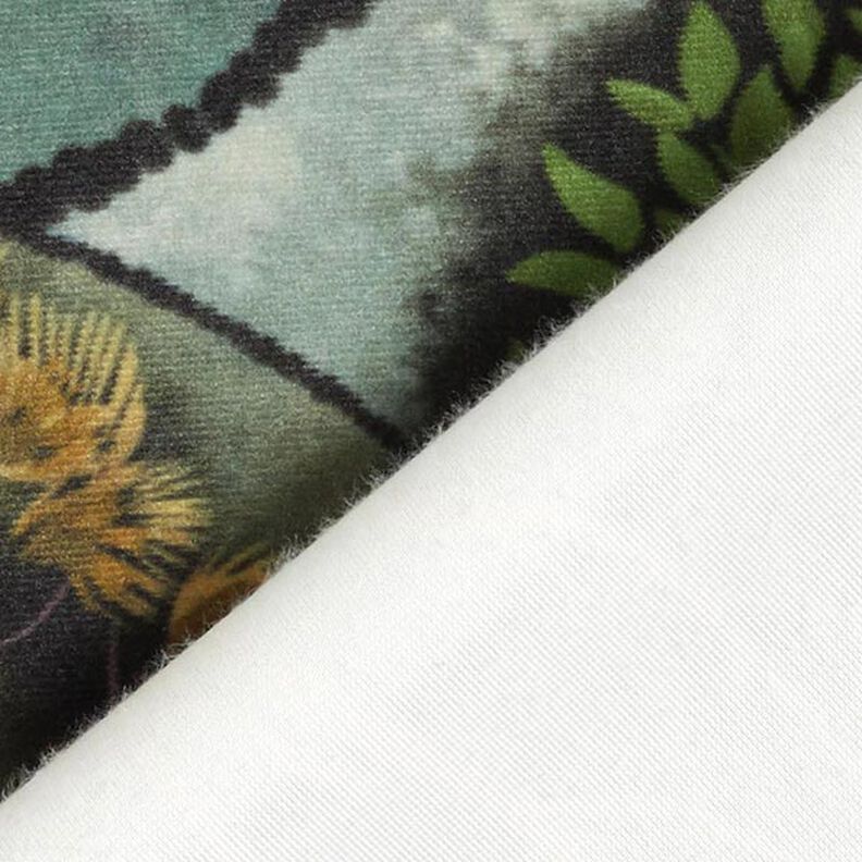 Decor Fabric Velvet Landscape – dark green/petrol,  image number 5