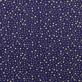 Cotton Cretonne Starry Christmas Sky, small – navy blue/gold, 