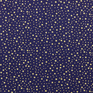 Cotton Cretonne Starry Christmas Sky, small – navy blue/gold, 