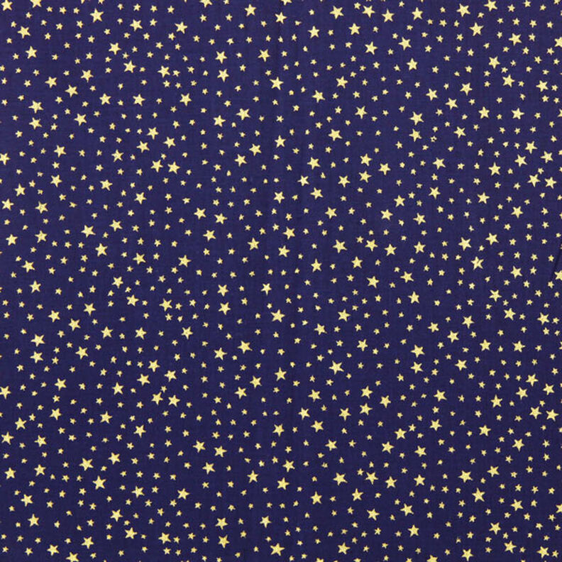 Cotton Cretonne Starry Christmas Sky, small – navy blue/gold, image number 1