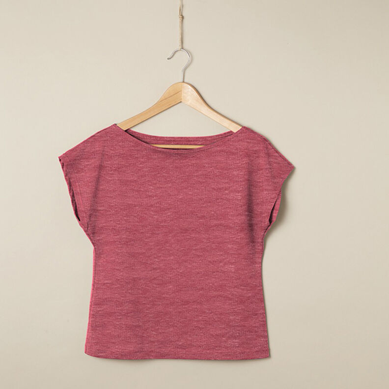 Plain crinkle look jersey – hollyhock,  image number 5