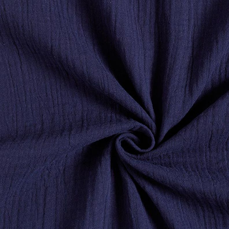 GOTS Double Gauze/Muslin | Tula – navy blue,  image number 1