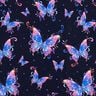 Cotton Jersey Colourful Butterflies | Glitzerpüppi  – midnight blue/ice blue,  thumbnail number 1