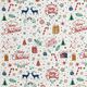 Decor Fabric Half Panama Merry Christmas – natural,  thumbnail number 1