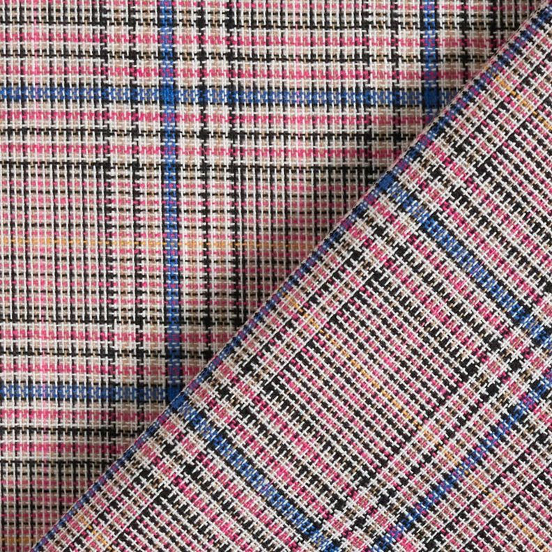 Cotton Blend fine check print – intense pink/royal blue,  image number 4